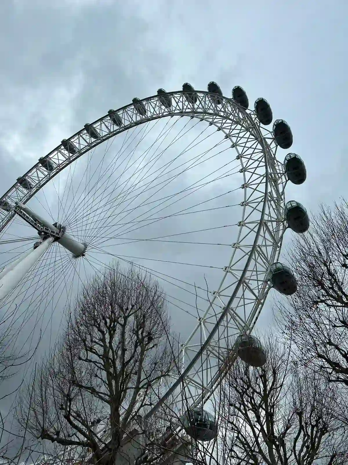 London Eye, a roda-gigante de observação de Londres, vista de baixo