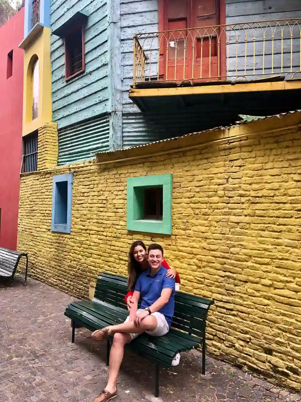 Casas coloridas no Caminito, bairro de La Boca, em Buenos Aires